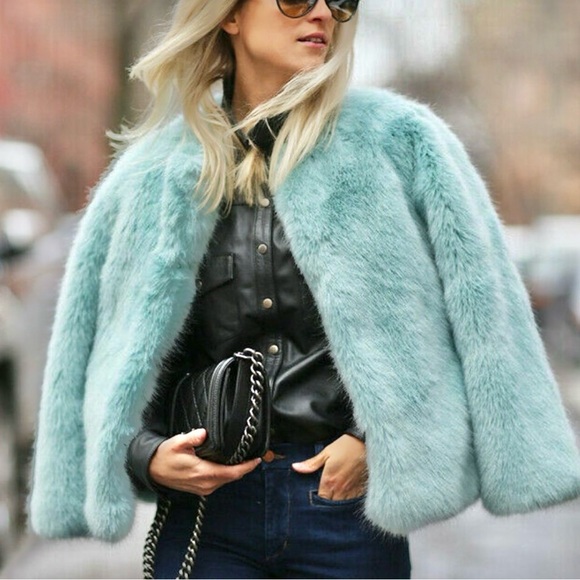 NEW Zara luxe faux fur jacket - Picture 3 of 9